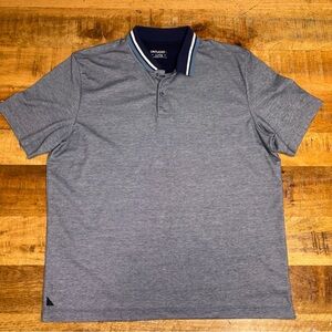 Untuckit Polo Shirt Mens XL Blue Cotton Ramian Casual Adult